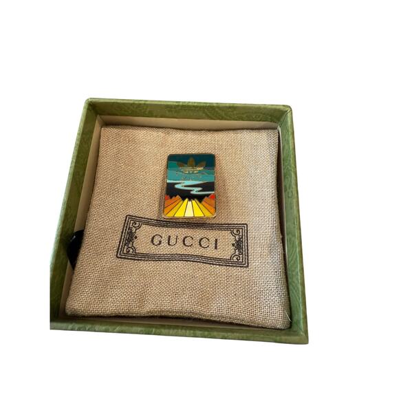 Gucci x adidas Enamel Brooch‎ Pin*Colorful*Brand-New*Comes w/Box*RARE SOLD OUT - Picture 3 of 5